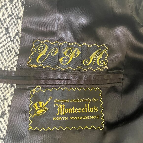 Barry Walt Vintage Double-Breasted Trench Coat With Belt & Geometric Pattern - Picture 11 of 11